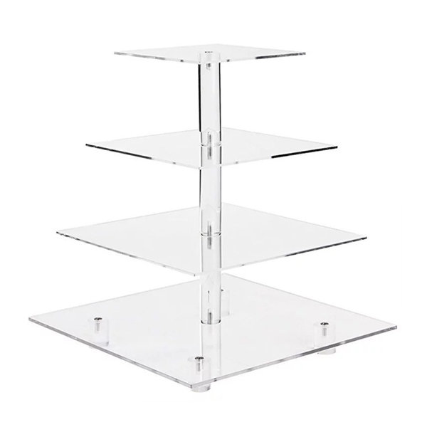The Party Aisle™ 4 Layers Square Acrylic Tiered Stand Wayfair
